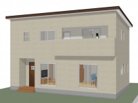 甲斐市 自然素材のナチュラルモダンの家　完成予想図
